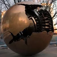 Шар пустотелый медь (198301) монтаж - сфера арт-объект ø 1000 мм. пустотелая  в Самаре