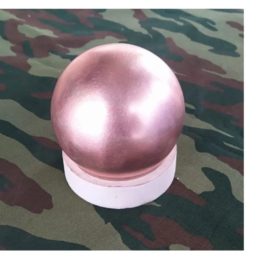 Шлифованная медная сфера - диаметр 100 миллиметров. Толщина стенки 1,5 миллиметра. Производство медных шаров - Самара, NSO-PiroClub